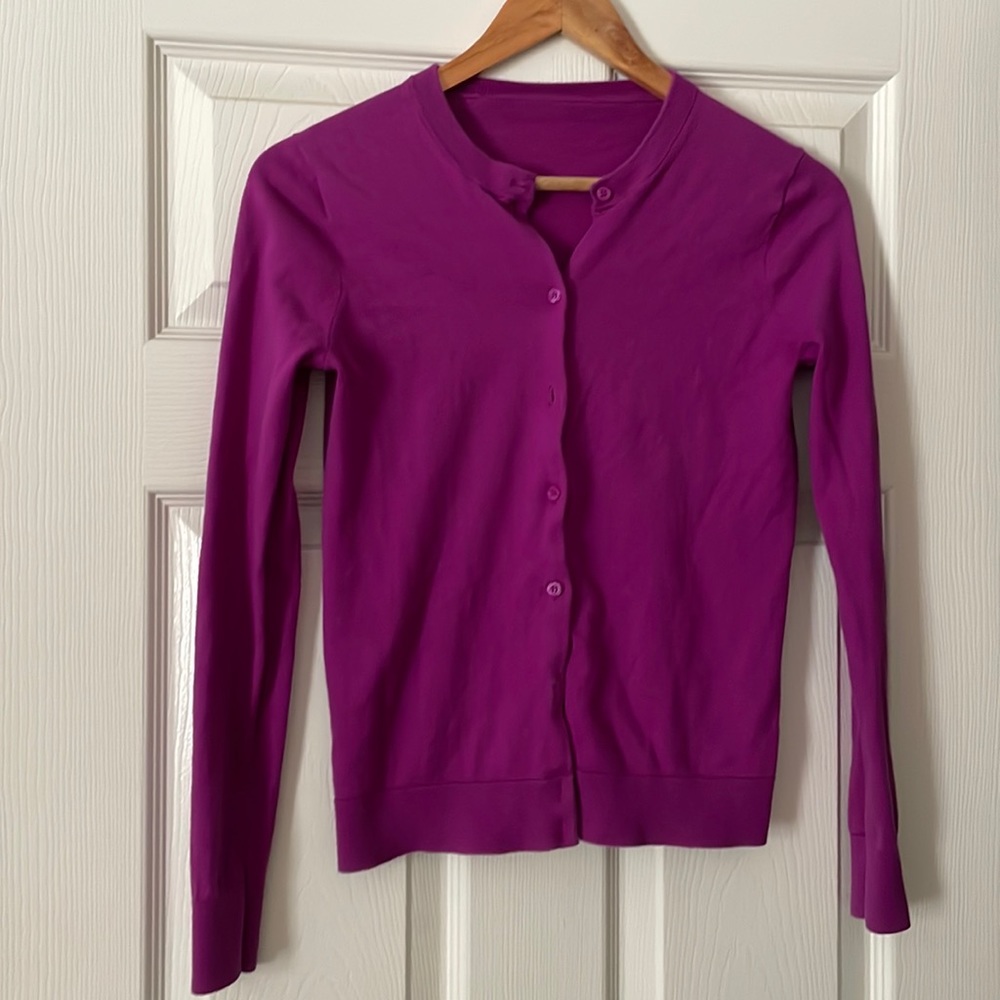 Zara Cotton Cardigan Wine Color